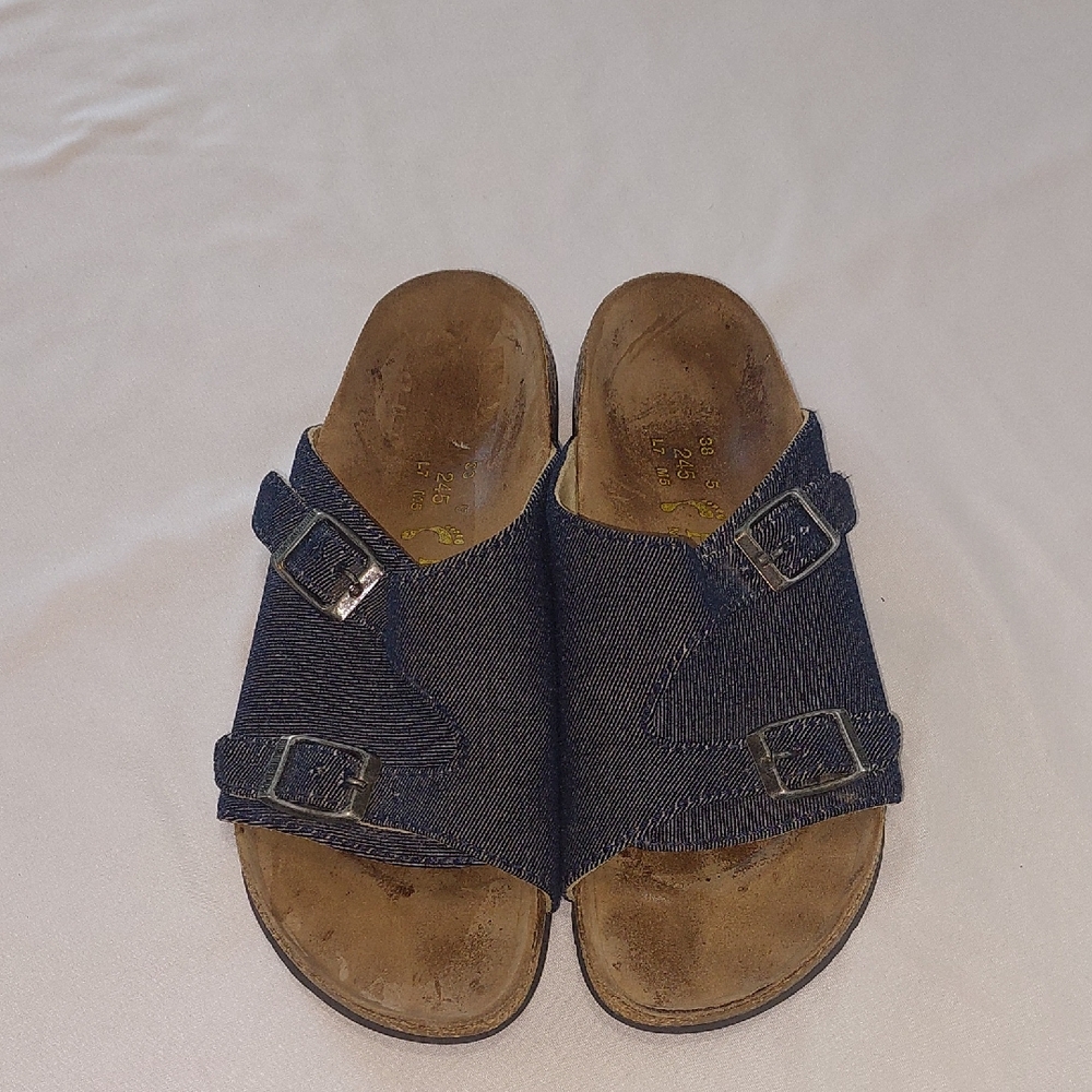 Papillio Blue Denim  Sandals  7.5 To  8 Used Condition .